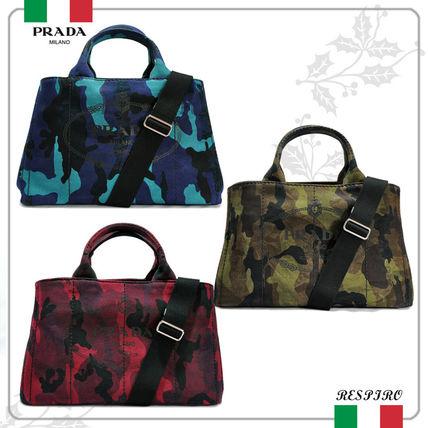 PRADA【3色】大人気のカモフラージュ(迷彩)2WayカナパトートM B2642B